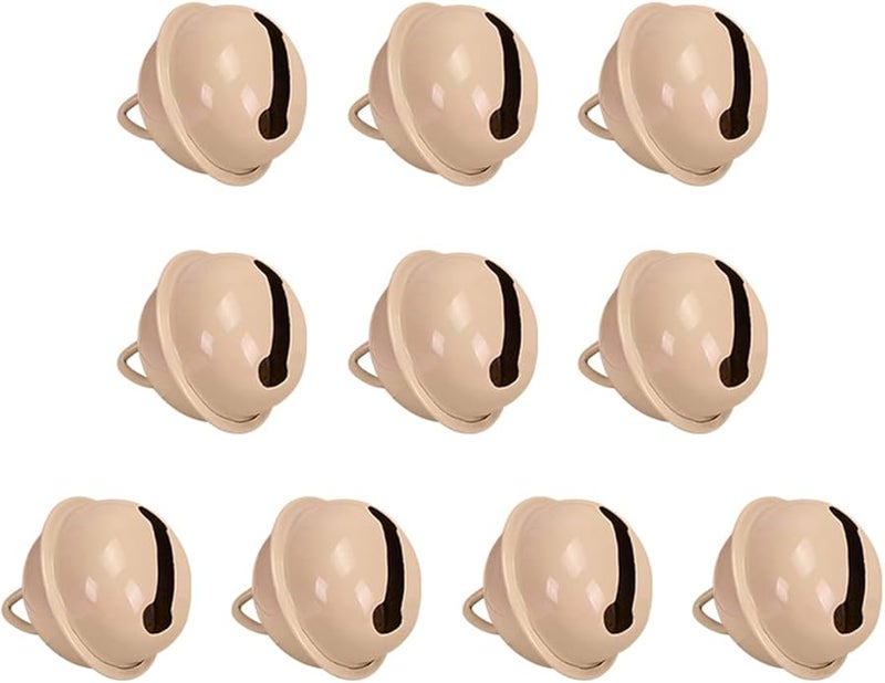 Beige Christmas Tree Hanging Bells 10PCS for Crafts Party Decorations - Image 2